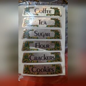 Vintage 70's Rubbermaid Canister carousel #55 labels